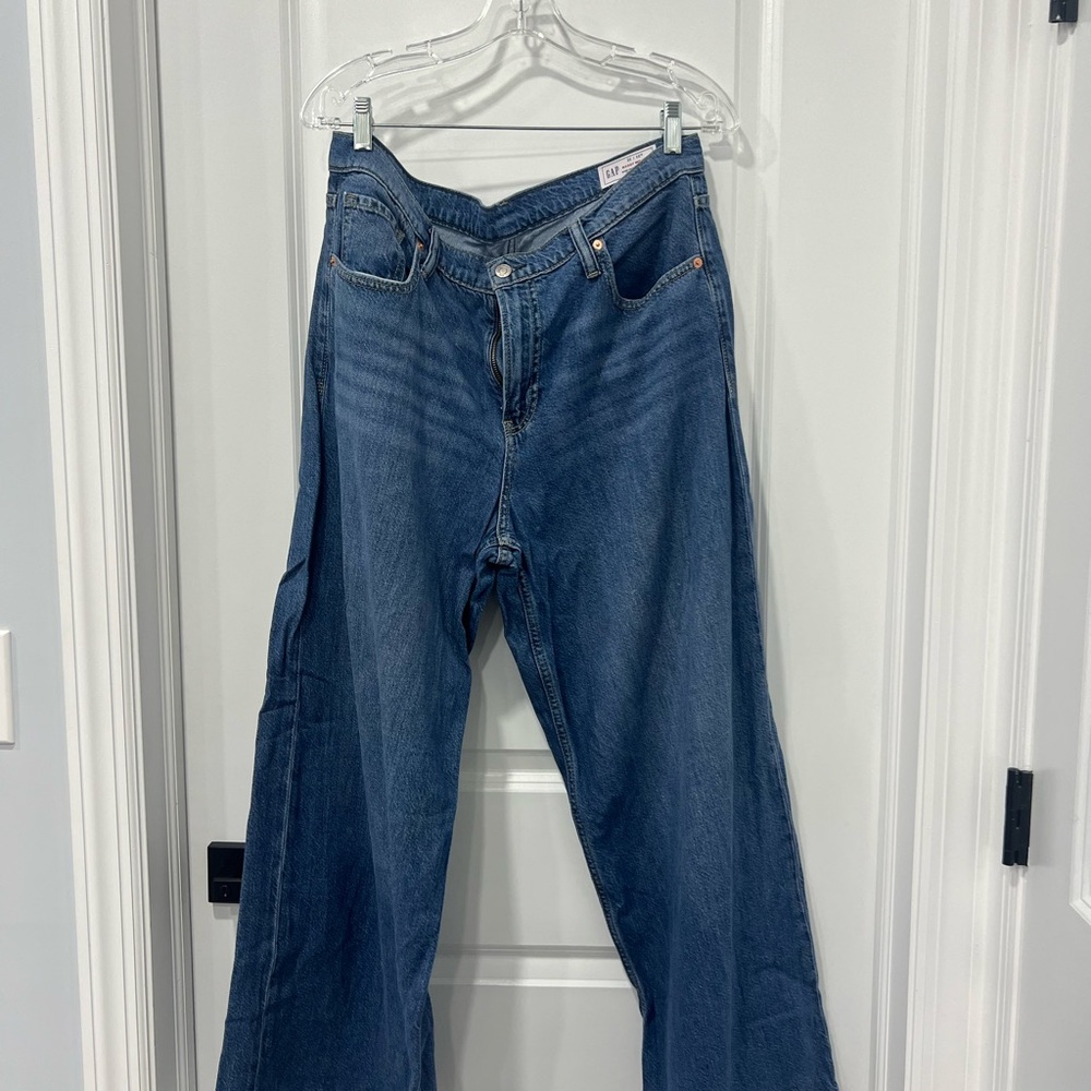 GAP Dark Blue Baggy Mid Rise Women's Jeans